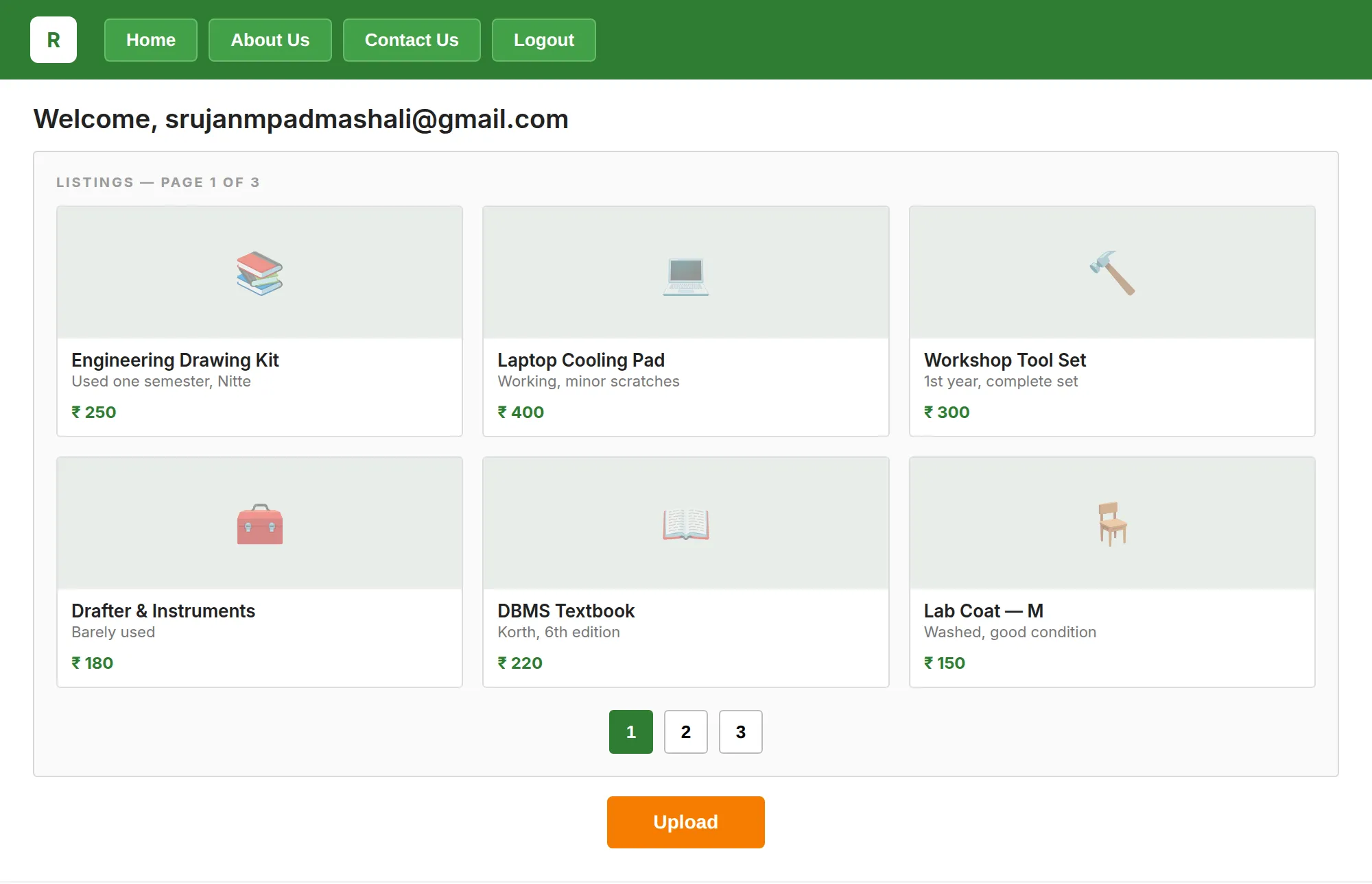 ReuseMart - Campus Buy and Sell Board interface